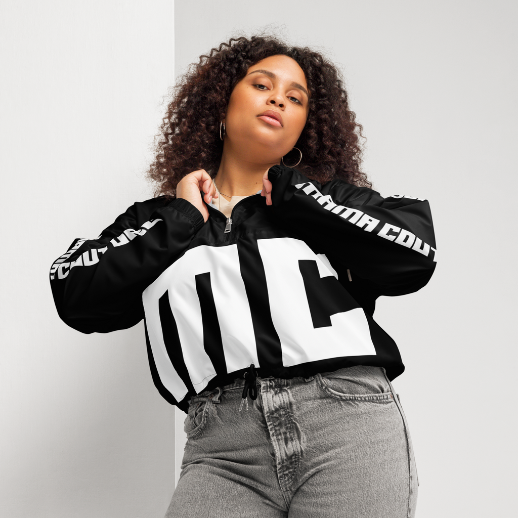 M.C. Studio Black & White 01 Women’s Cropped Windbreaker
