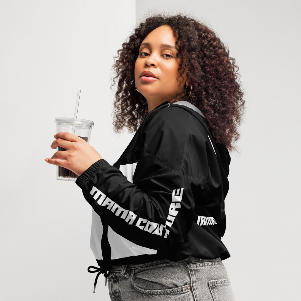 M.C. Studio Black & White 01 Women’s Cropped Windbreaker