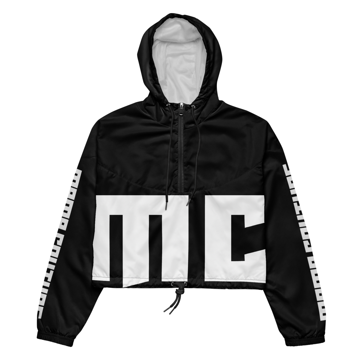 M.C. Studio Black & White 01 Women’s Cropped Windbreaker