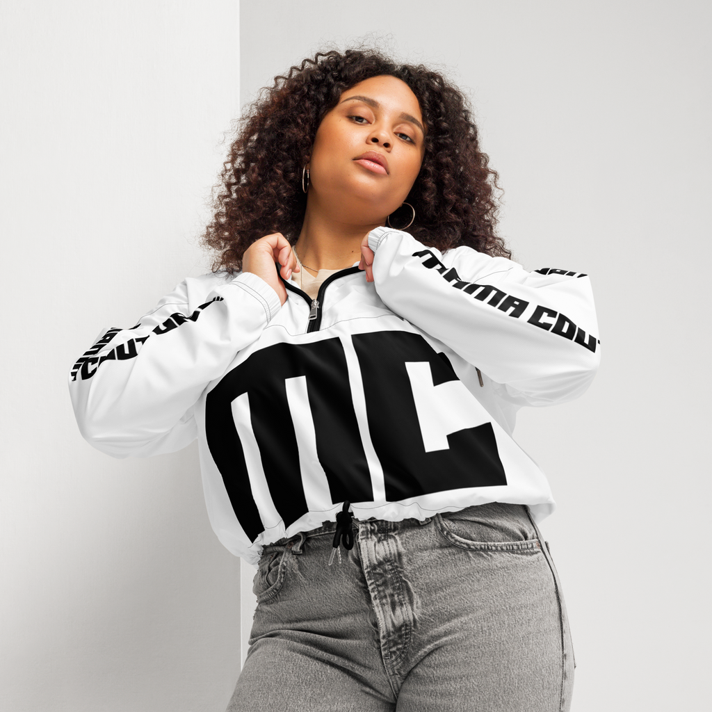 M.C. Studio Black & White 02 Women’s Cropped Windbreaker