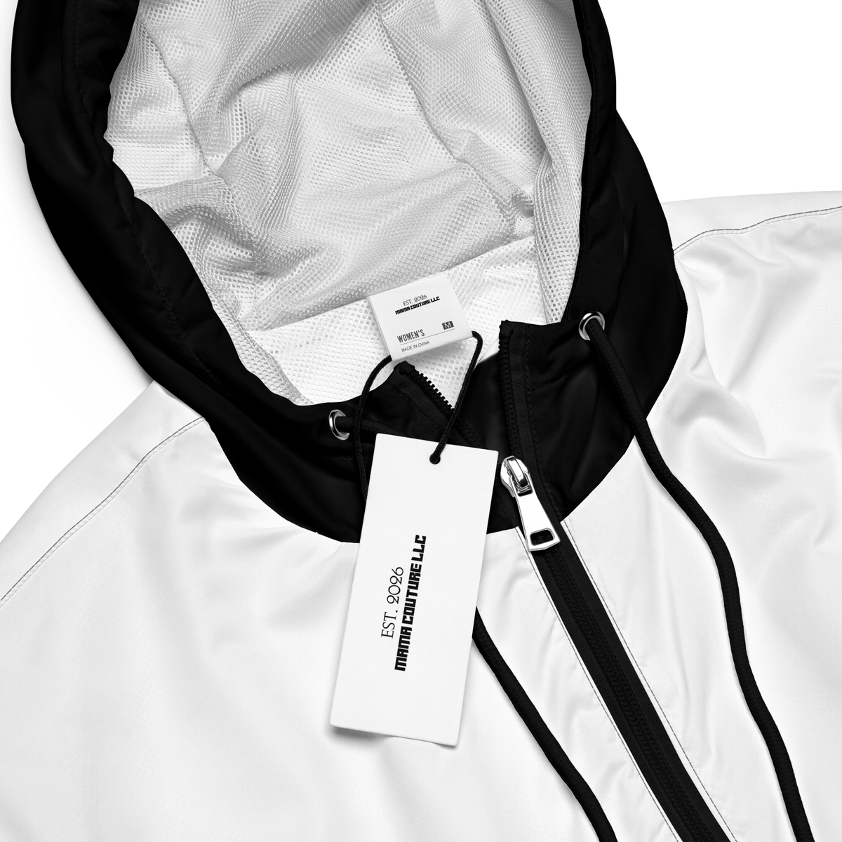 M.C. Studio Black & White 02 Women’s Cropped Windbreaker