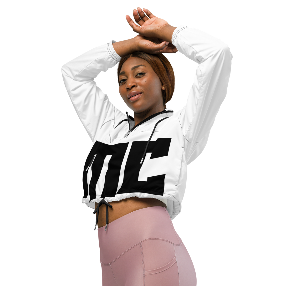 M.C. Studio Black & White 02 Women’s Cropped Windbreaker